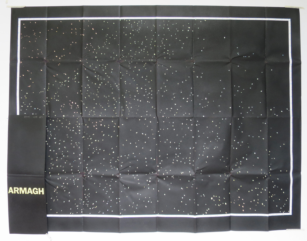 STARMAPS : BORDERLANDS. 2020 (Painted ordinance survey maps of the ROI/NI borderlands)